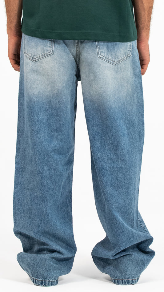 Men’s Blue Washed Baggy Denim Jeans