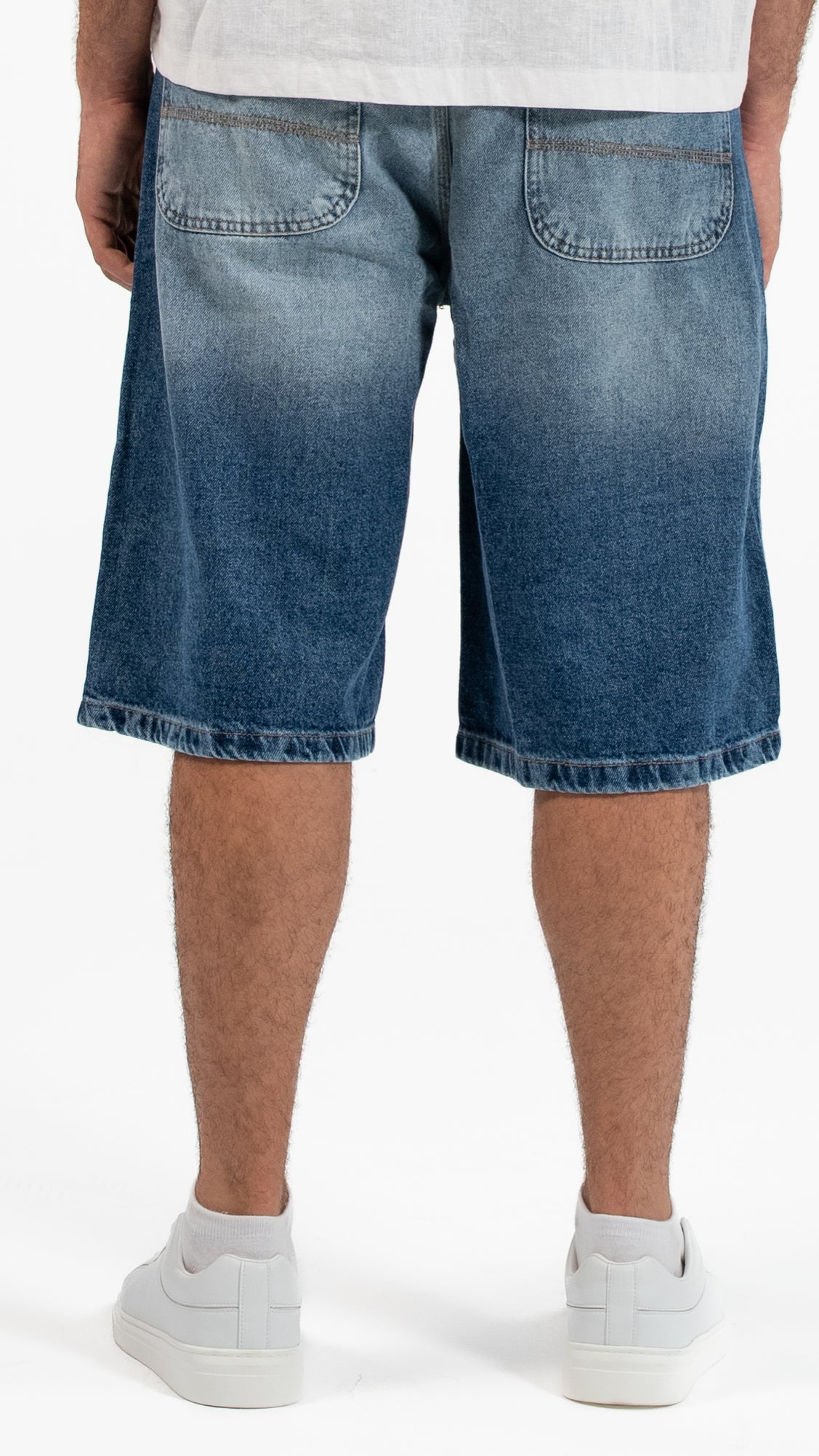 Product Title: Men’s Blue Denim Baggy Shorts