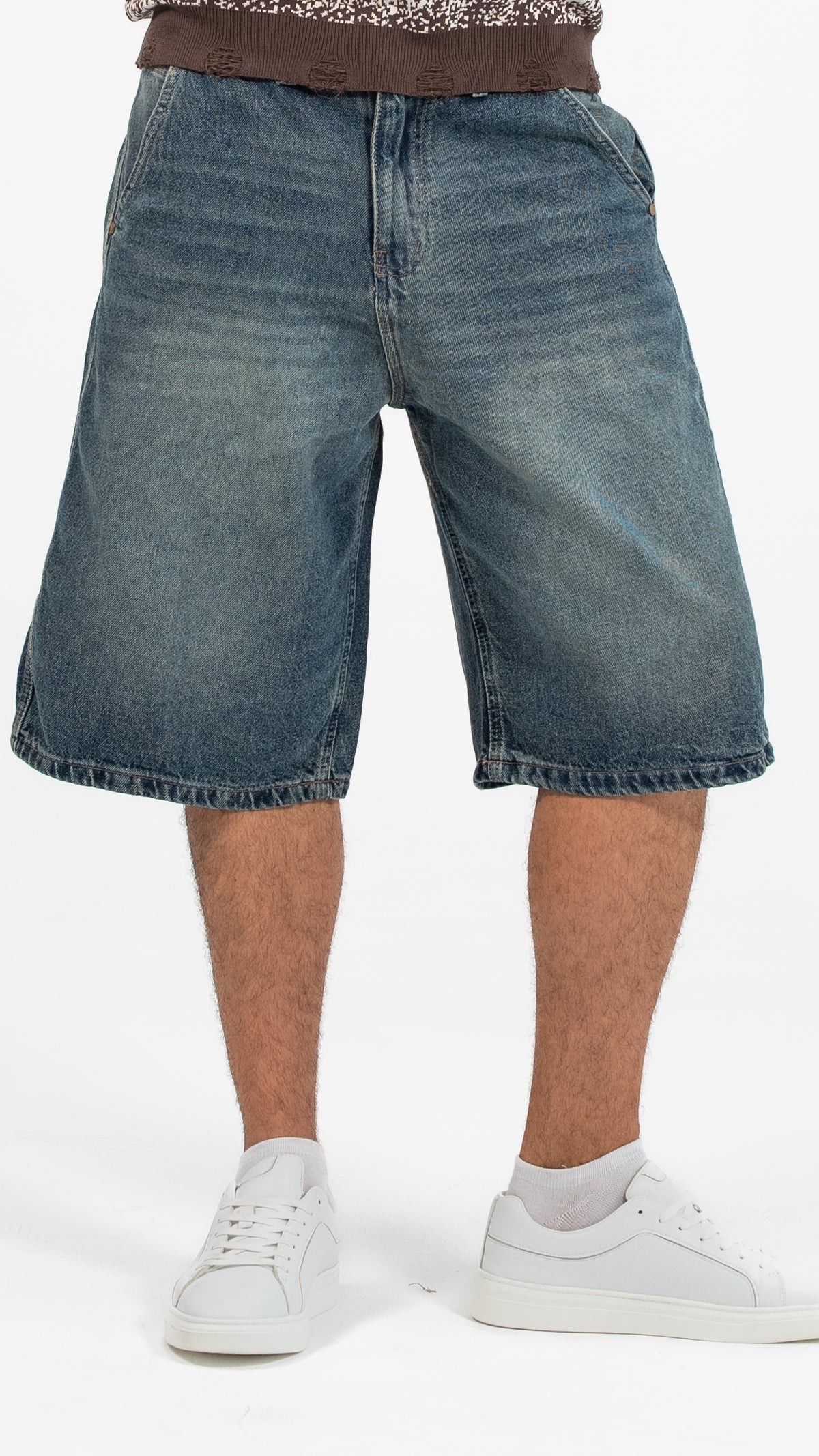 Product Title: Men’s Blue Denim Baggy Shorts